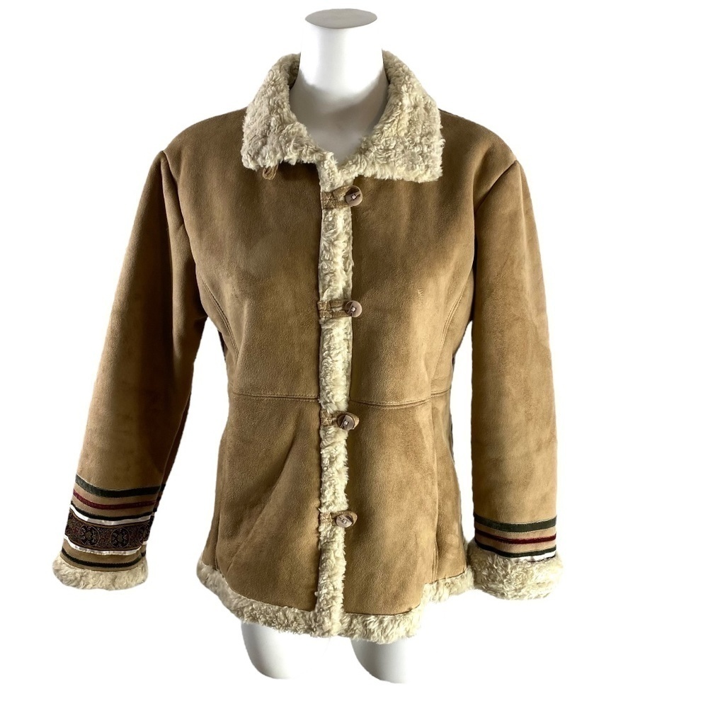 Colebrook Penny Lane Faux Fur Shearling Jacket Coat SZ S - Picture 7 of 7